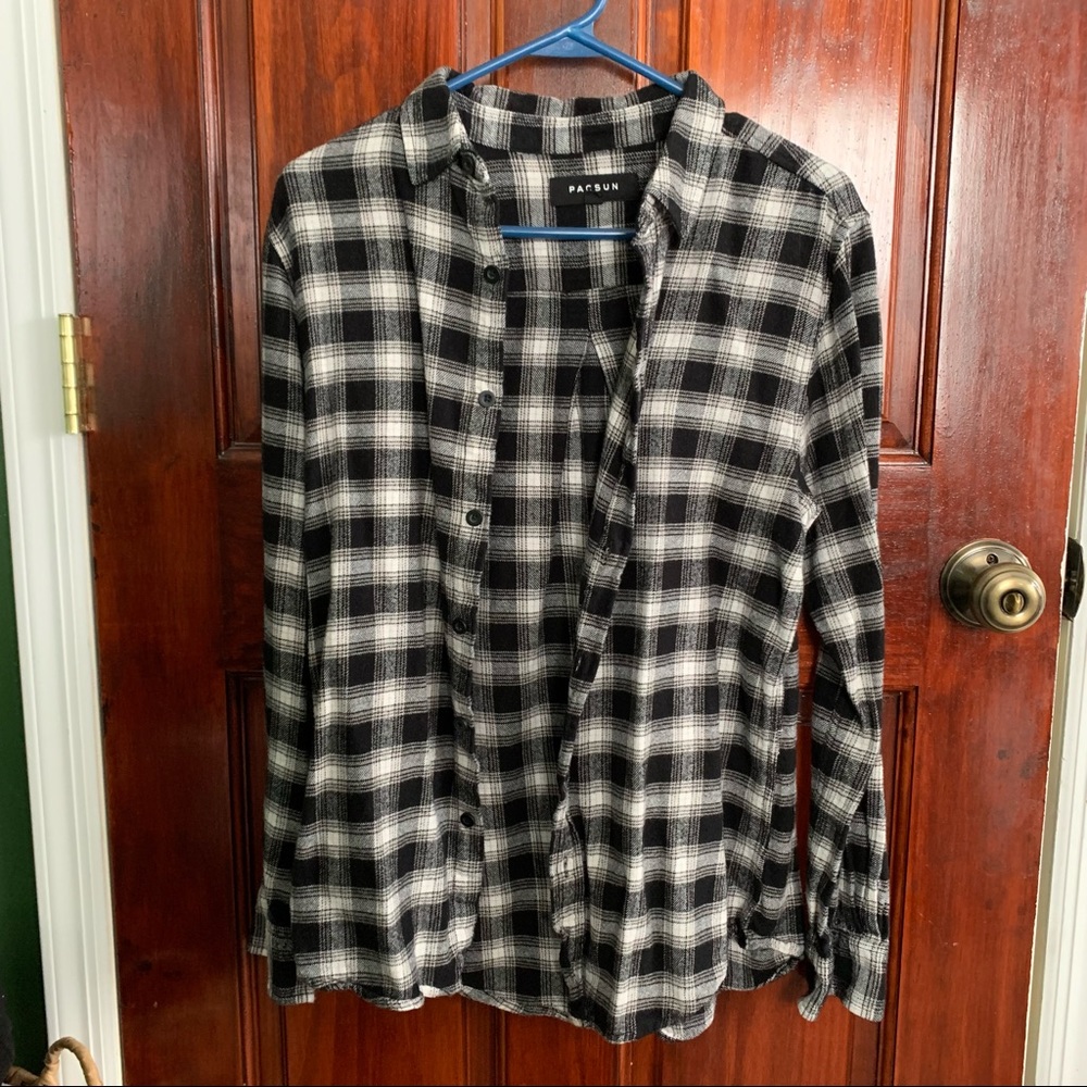 pacsun thin lightweight flannel